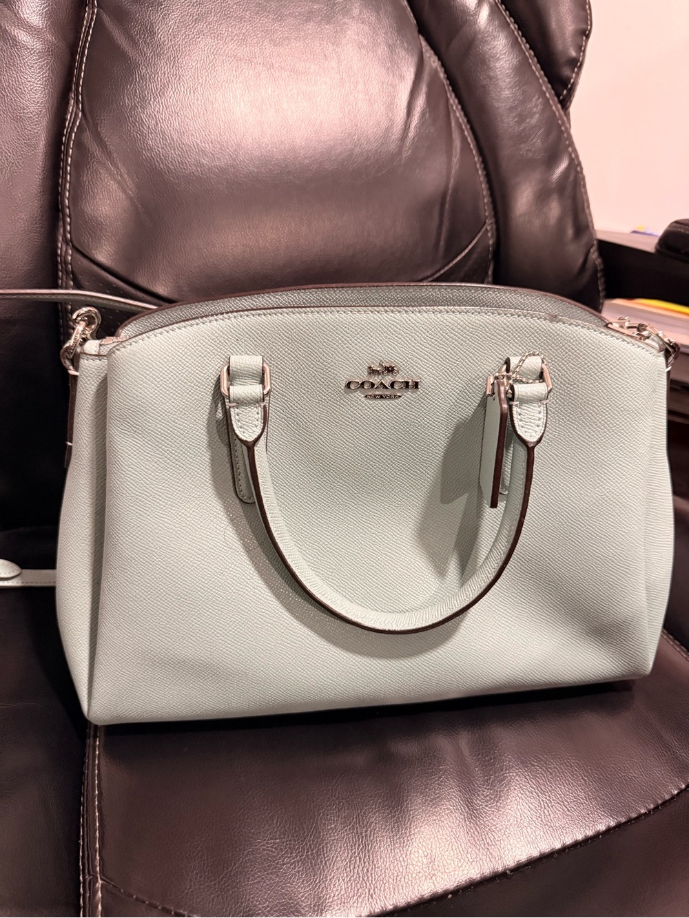 Coach Mini Satchel in Pale Mint
